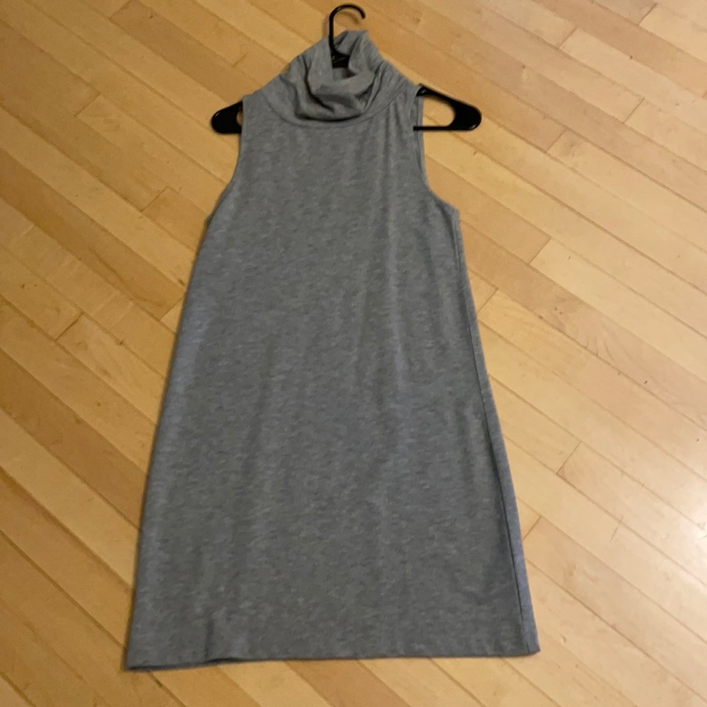 Leith XS sleeveless cowl neck dress grey